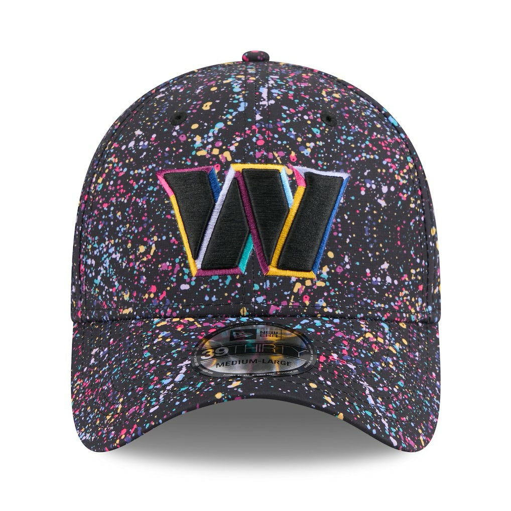 Washington Commanders New Era 2025 NFL Crucial Catch 39THIRTY Flex Hat - Black Hats
