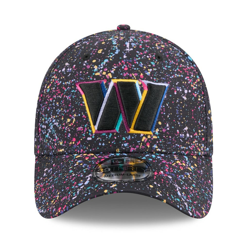 Washington Commanders New Era 2025 NFL Crucial Catch 39THIRTY Flex Hat - Black Hats