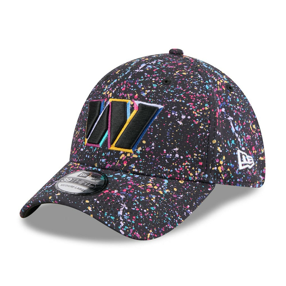 Washington Commanders New Era 2025 NFL Crucial Catch 39THIRTY Flex Hat - Black Hats