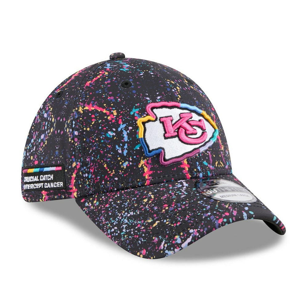 Kansas City Chiefs New Era 2025 NFL Crucial Catch 39THIRTY Flex Hat - Black Hats