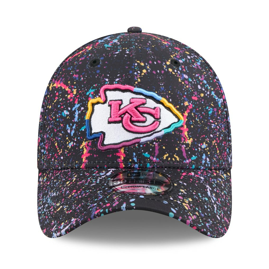 Kansas City Chiefs New Era 2025 NFL Crucial Catch 39THIRTY Flex Hat - Black Hats
