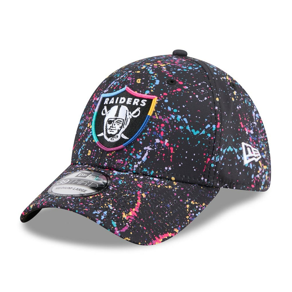 Las Vegas Raiders New Era 2025 NFL Crucial Catch 39THIRTY Flex Hat - Black Hats