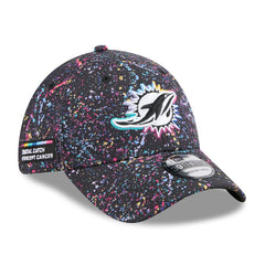 Miami Dolphins New Era 2025 NFL Crucial Catch 39THIRTY Flex Hat - Black Hats
