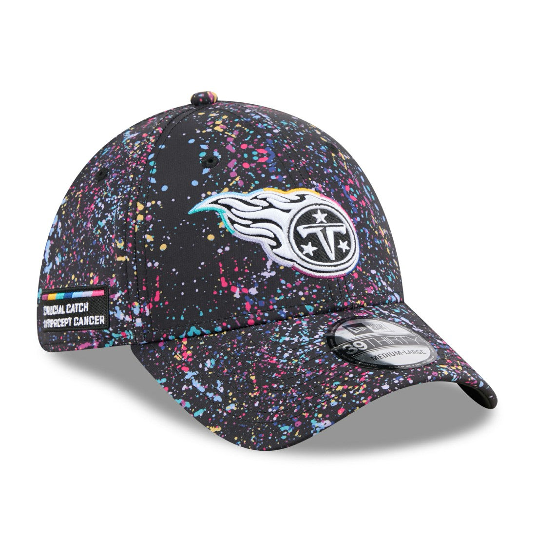 Tennessee Titans New Era 2025 NFL Crucial Catch 39THIRTY Flex Hat - Black Hats