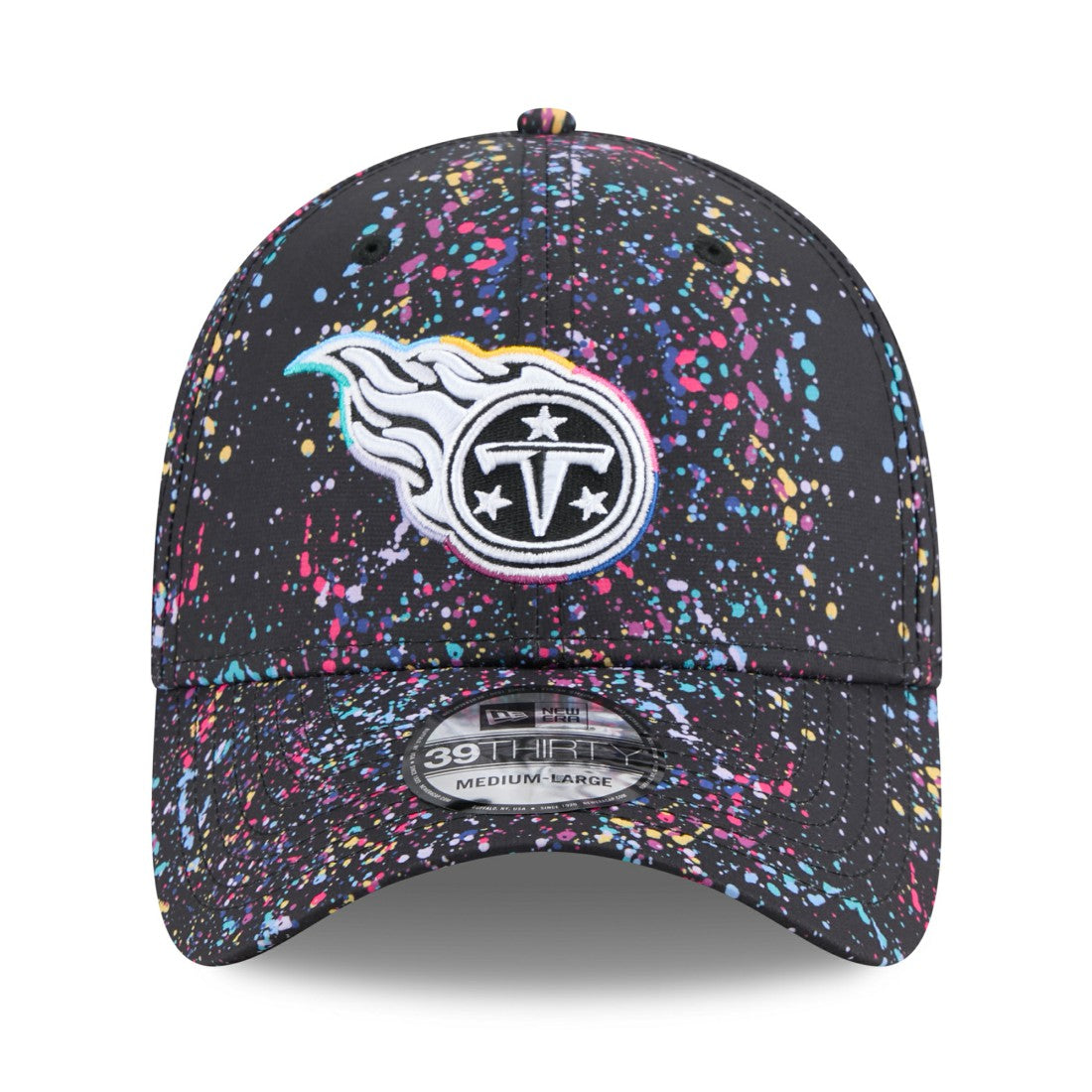 Tennessee Titans New Era 2025 NFL Crucial Catch 39THIRTY Flex Hat - Black Hats