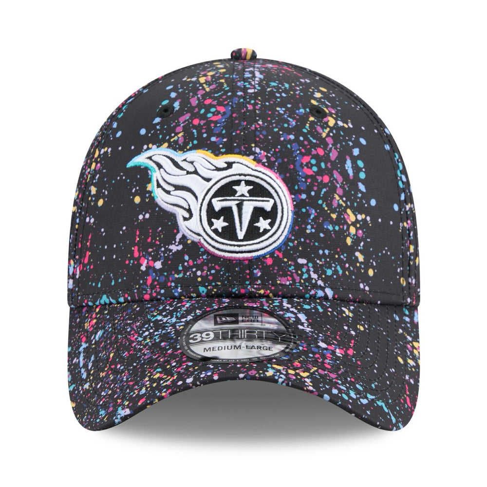 Tennessee Titans New Era 2025 NFL Crucial Catch 39THIRTY Flex Hat - Black Hats