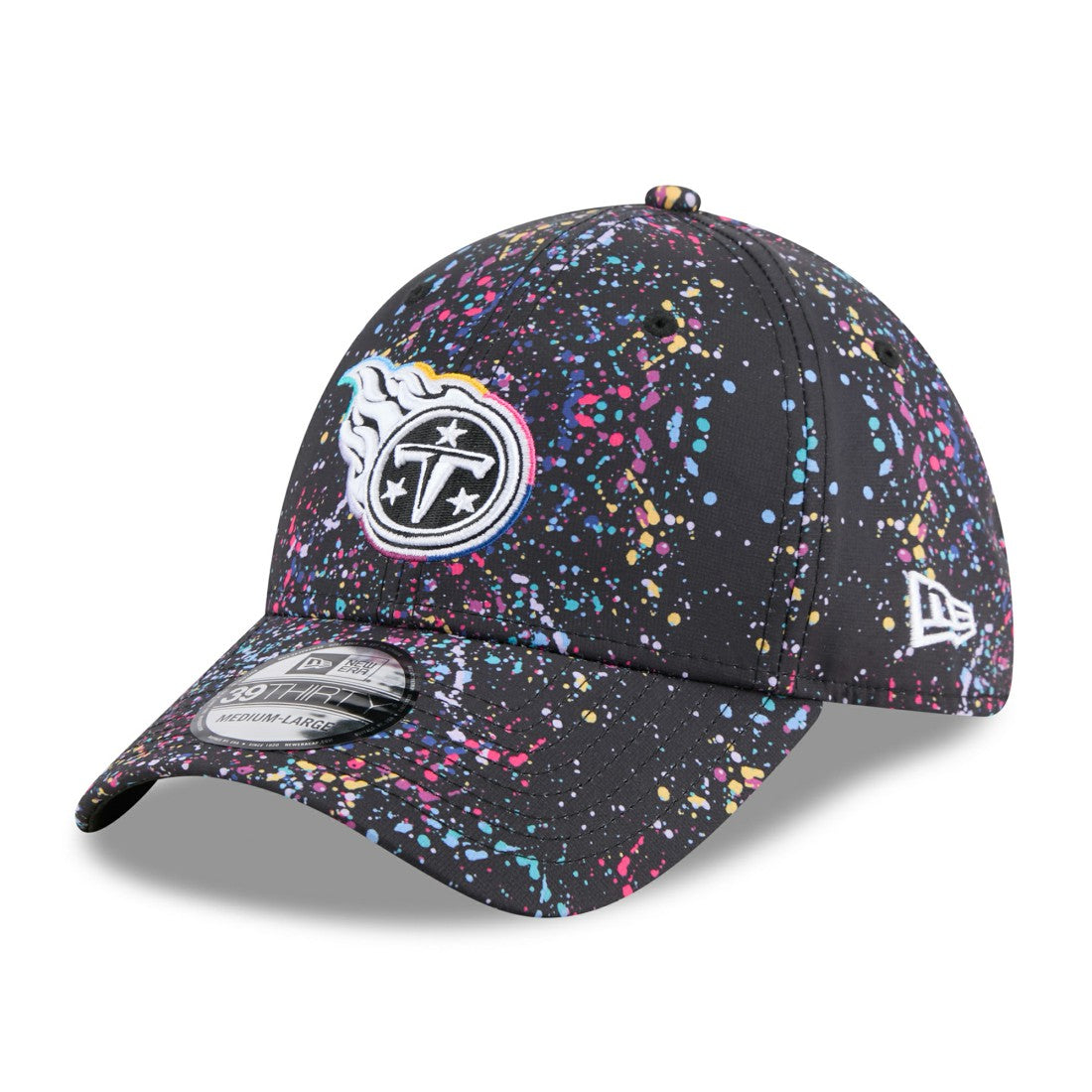 Tennessee Titans New Era 2025 NFL Crucial Catch 39THIRTY Flex Hat - Black Hats
