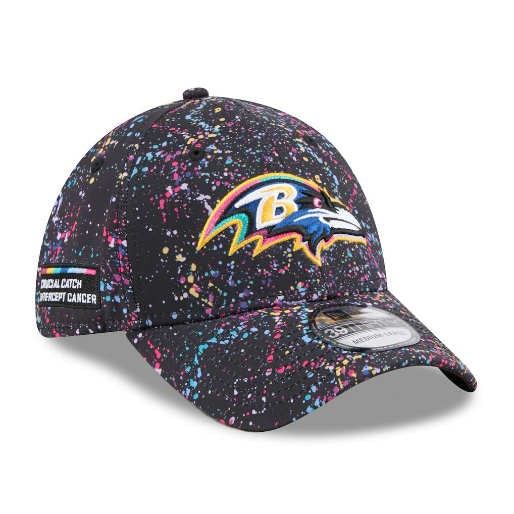 Baltimore Ravens New Era 2025 NFL Crucial Catch 39THIRTY Flex Hat - Black Hats