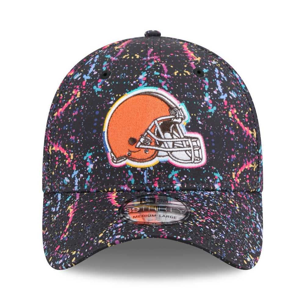 Cleveland Browns New Era 2025 NFL Crucial Catch 39THIRTY Flex Hat - Black Hats