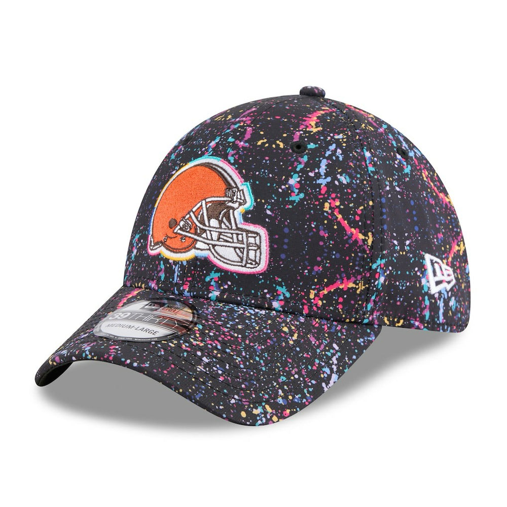 Cleveland Browns New Era 2025 NFL Crucial Catch 39THIRTY Flex Hat - Black Hats