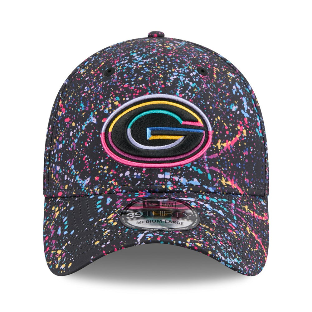 Green Bay Packers New Era 2025 NFL Crucial Catch 39THIRTY Flex Hat - Black Hats