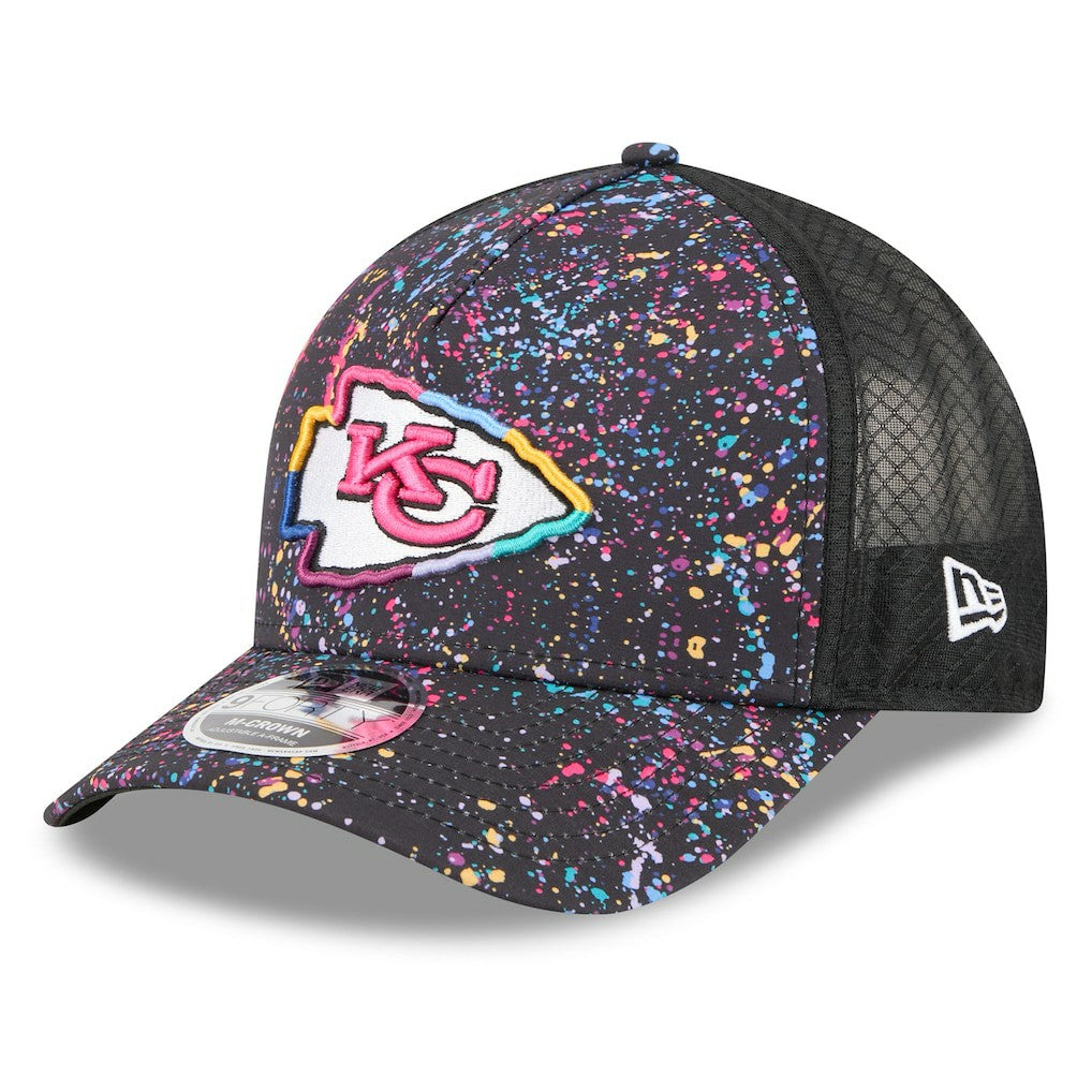 Kansas City Chiefs New Era 2025 NFL Crucial Catch 9FORTY Adjustable Hat - Black Hats