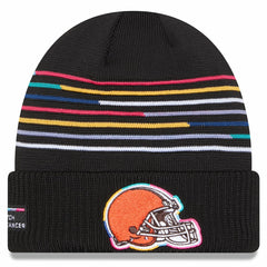 Cleveland Browns New Era 2025 NFL Crucial Catch Cuffed Knit Hat - Black Hats
