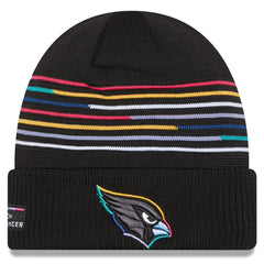 Arizona Cardinals New Era 2025 NFL Crucial Catch Cuffed Knit Hat - Black Hats