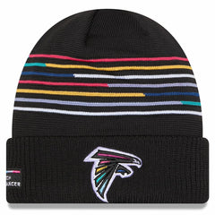 Atlanta Falcons New Era 2025 NFL Crucial Catch Cuffed Knit Hat - Black Hats