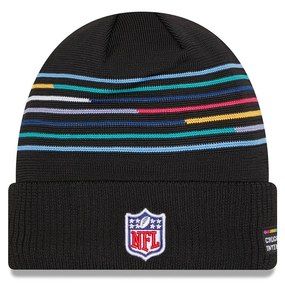 Atlanta Falcons New Era 2025 NFL Crucial Catch Cuffed Knit Hat - Black Hats