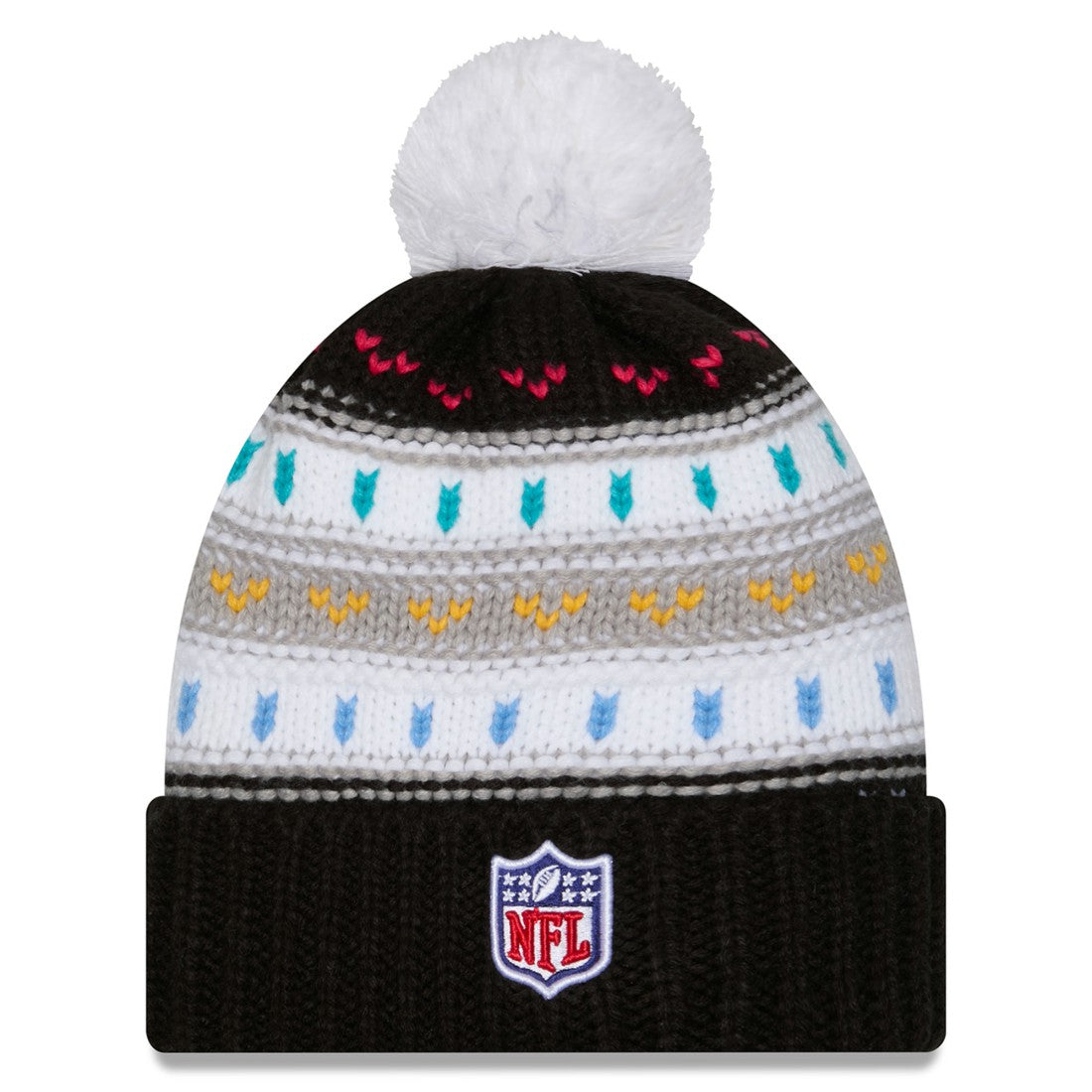 Tennessee Titans New Era Women's 2025 NFL Crucial Catch Cuffed Knit Hat with Pom - Black Hats