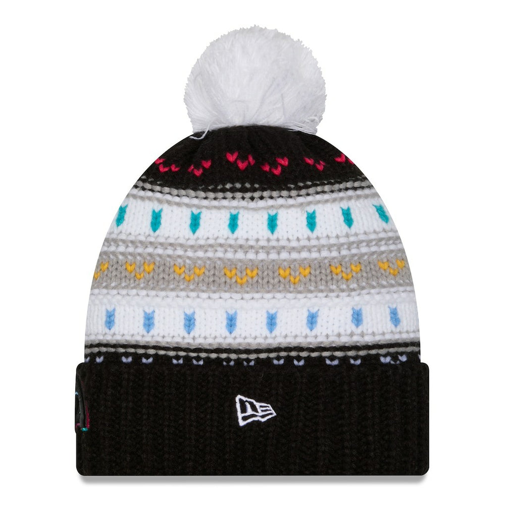 Los Angeles Rams New Era Women's 2025 NFL Crucial Catch Cuffed Knit Hat with Pom - Black Hats