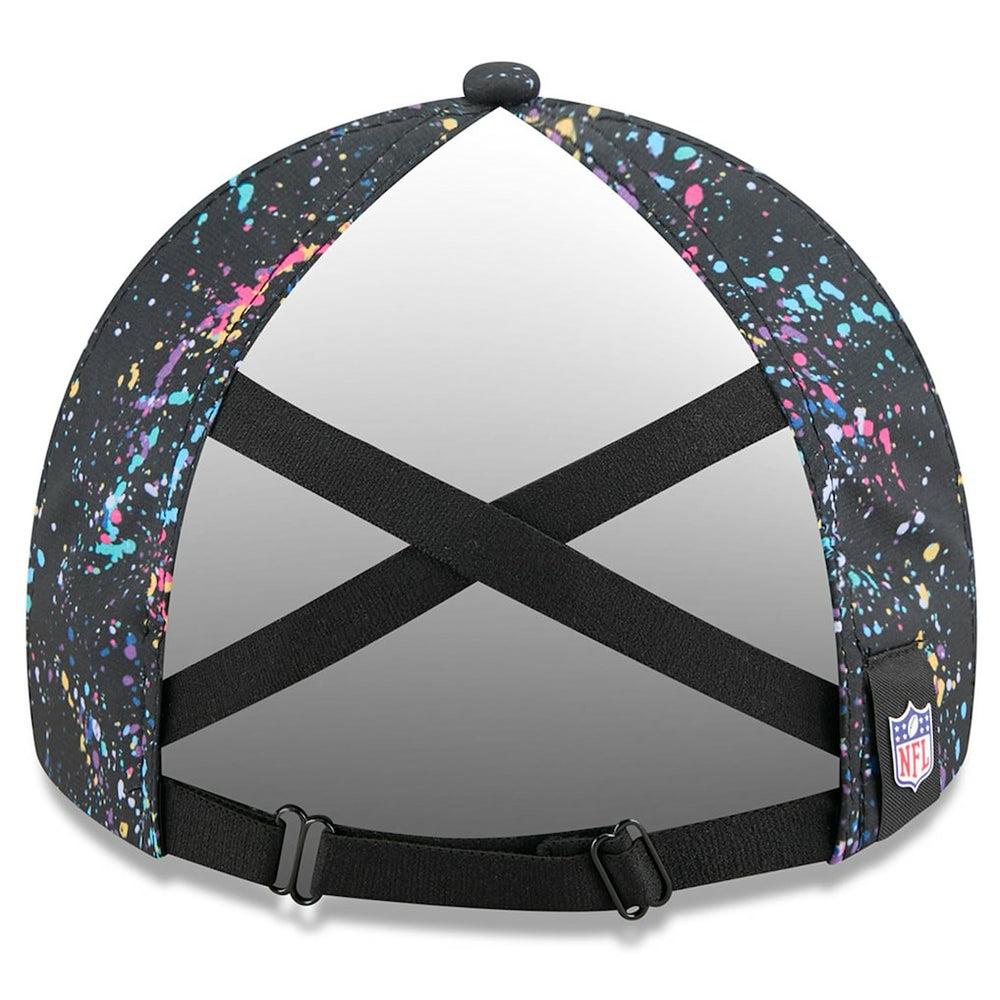 Los Angeles Chargers New Era Women's 2025 NFL Crucial Catch Pony Tail Adjustable Hat - Black Hats