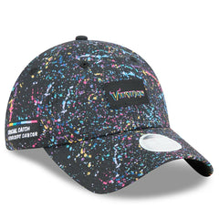 Minnesota Vikings New Era Women's 2025 NFL Crucial Catch Pony Tail Adjustable Hat - Black Hats