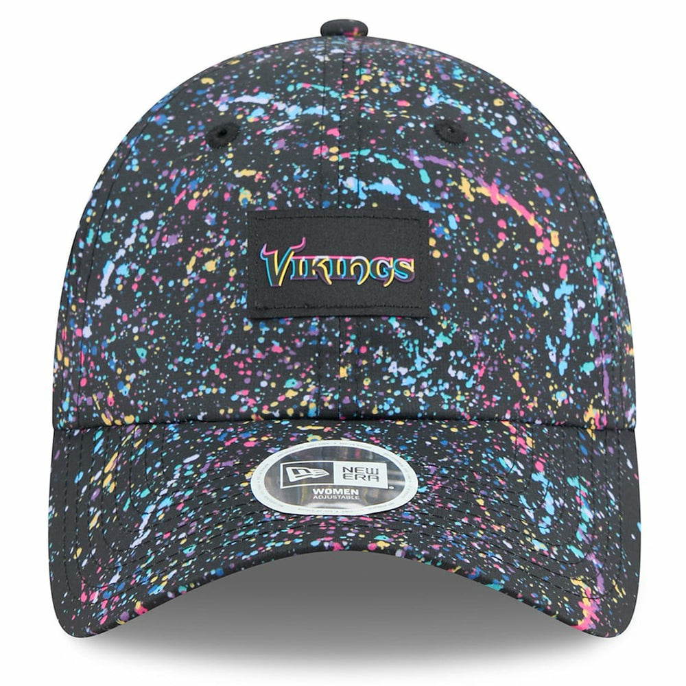 Minnesota Vikings New Era Women's 2025 NFL Crucial Catch Pony Tail Adjustable Hat - Black Hats