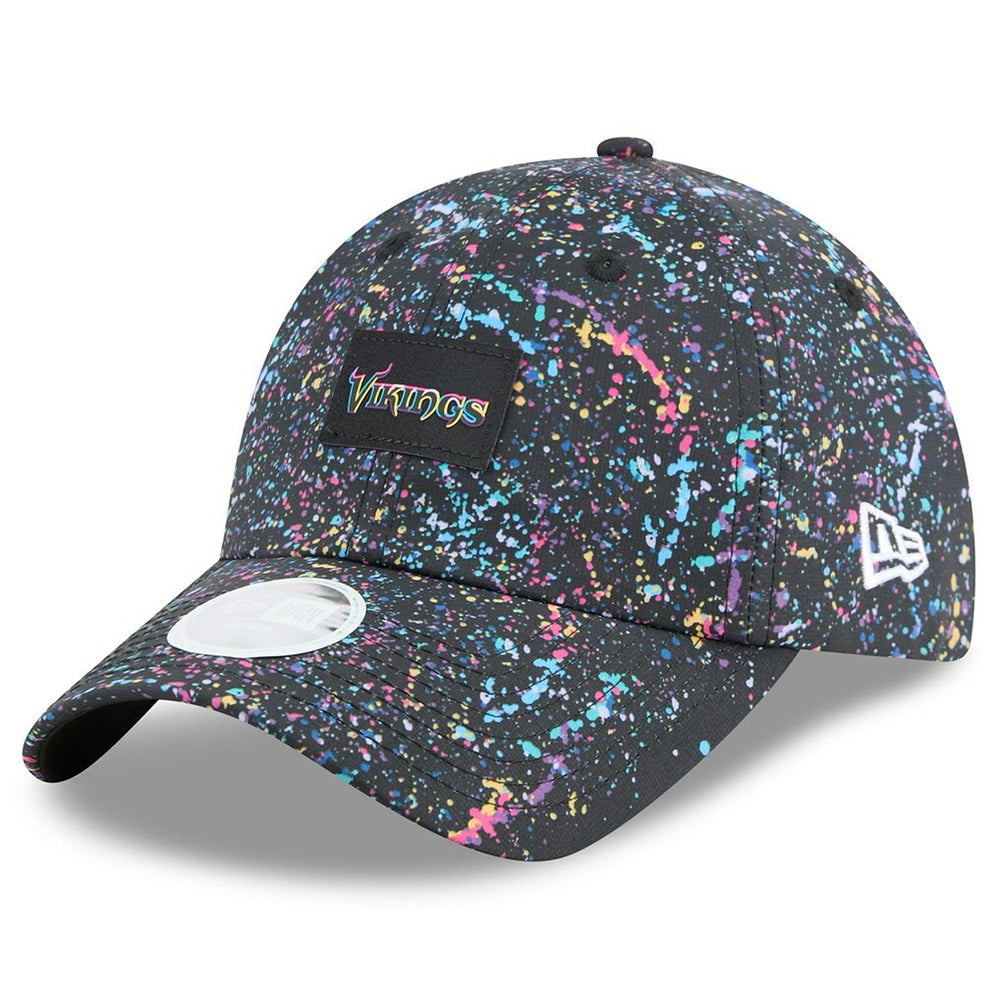 Minnesota Vikings New Era Women's 2025 NFL Crucial Catch Pony Tail Adjustable Hat - Black Hats