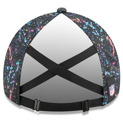Minnesota Vikings New Era Women's 2025 NFL Crucial Catch Pony Tail Adjustable Hat - Black Hats