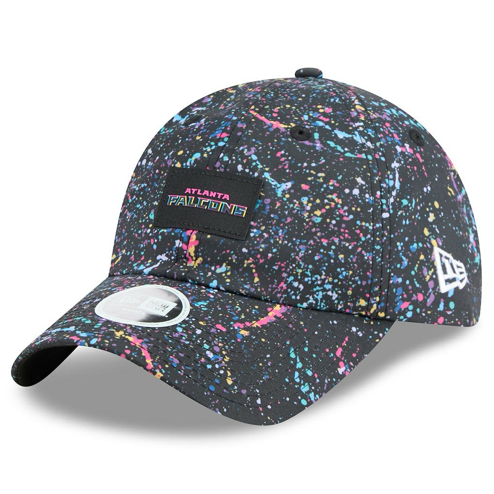 Atlanta Falcons New Era Women's 2025 NFL Crucial Catch Pony Tail Adjustable Hat - Black Hats