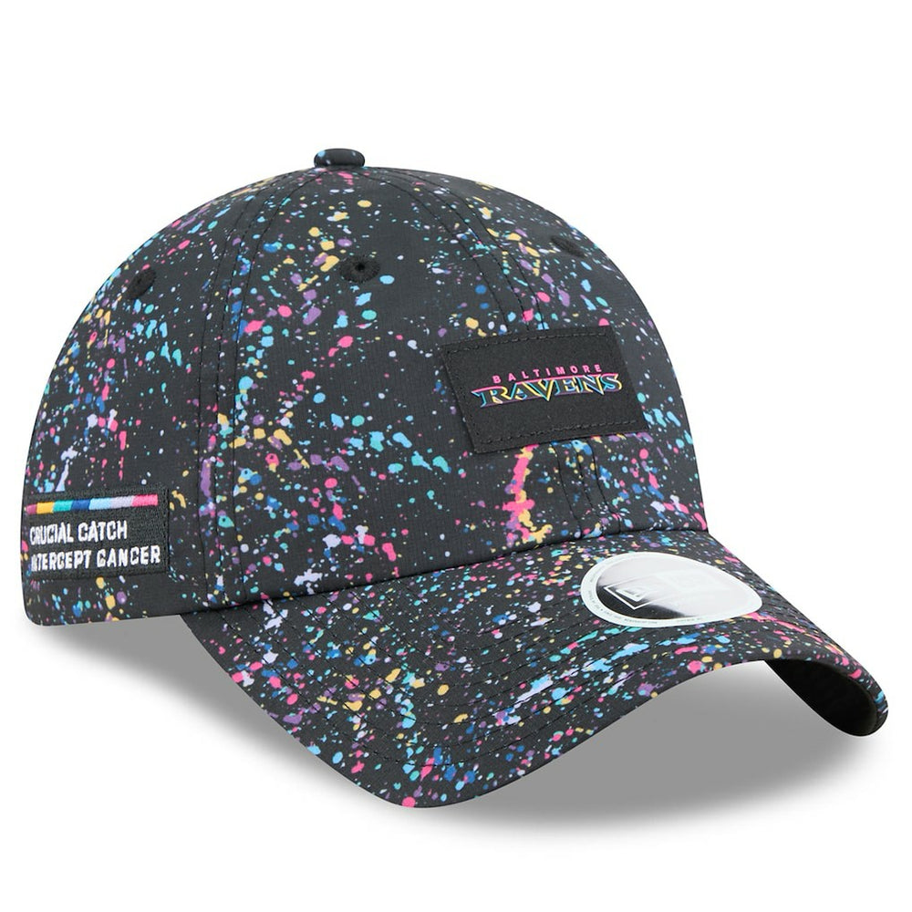 Baltimore Ravens New Era Women's 2025 NFL Crucial Catch Pony Tail Adjustable Hat - Black Hats