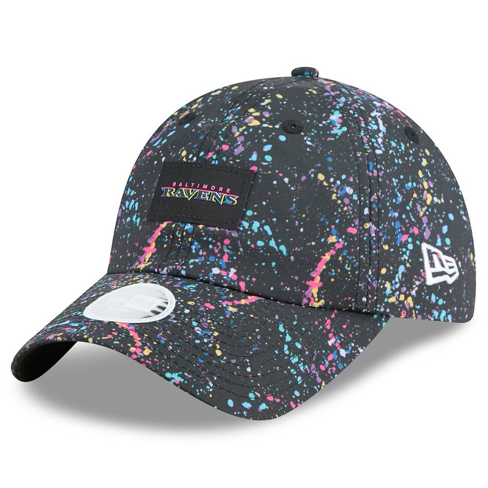 Baltimore Ravens New Era Women's 2025 NFL Crucial Catch Pony Tail Adjustable Hat - Black Hats