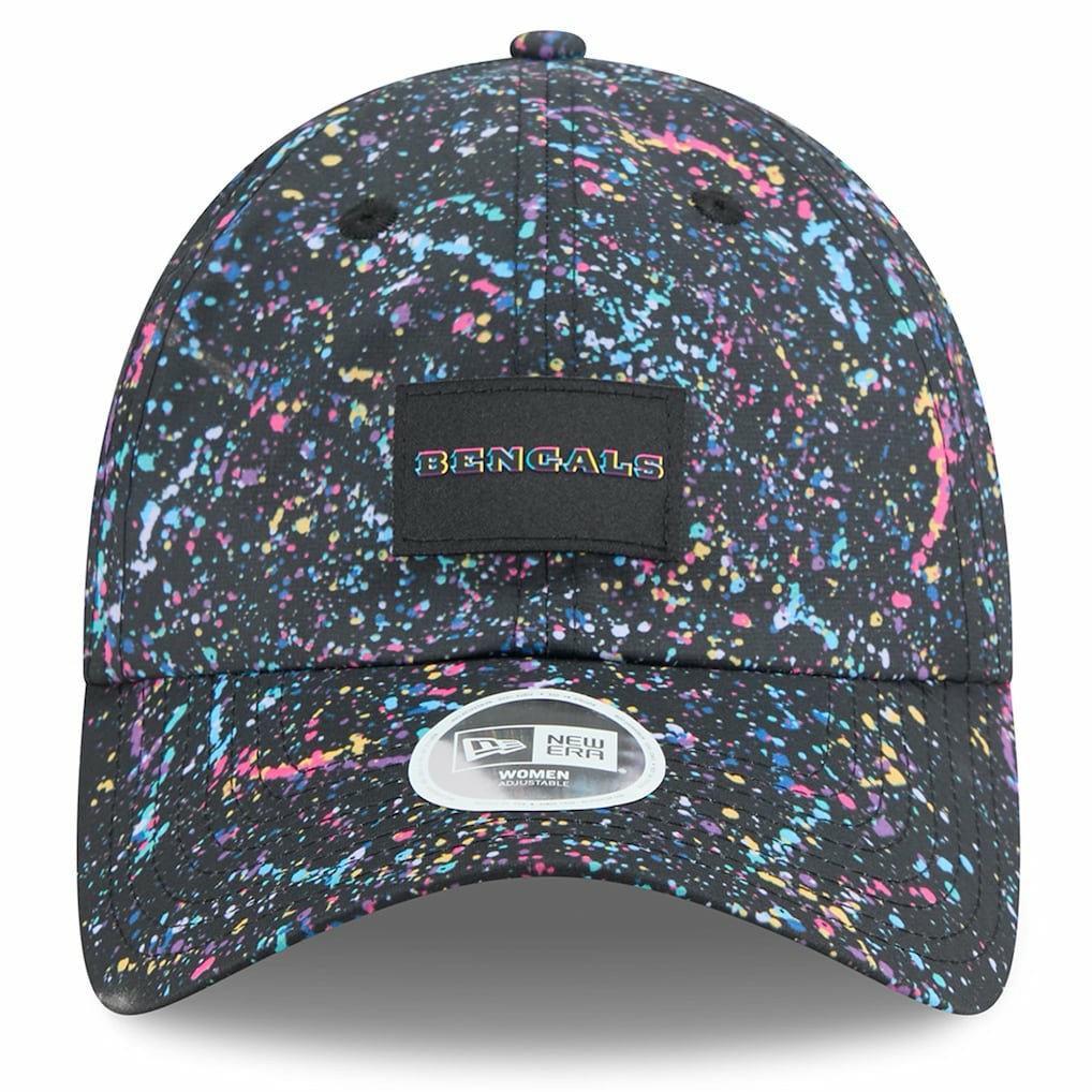 Cincinnati Bengals New Era Women's 2025 NFL Crucial Catch Pony Tail Adjustable Hat - Black Hats