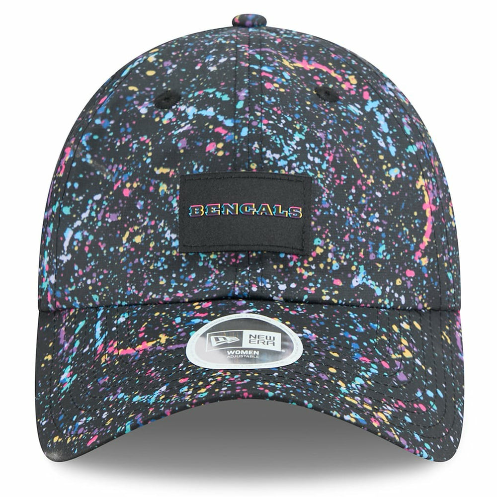 Cincinnati Bengals New Era Women's 2025 NFL Crucial Catch Pony Tail Adjustable Hat - Black Hats