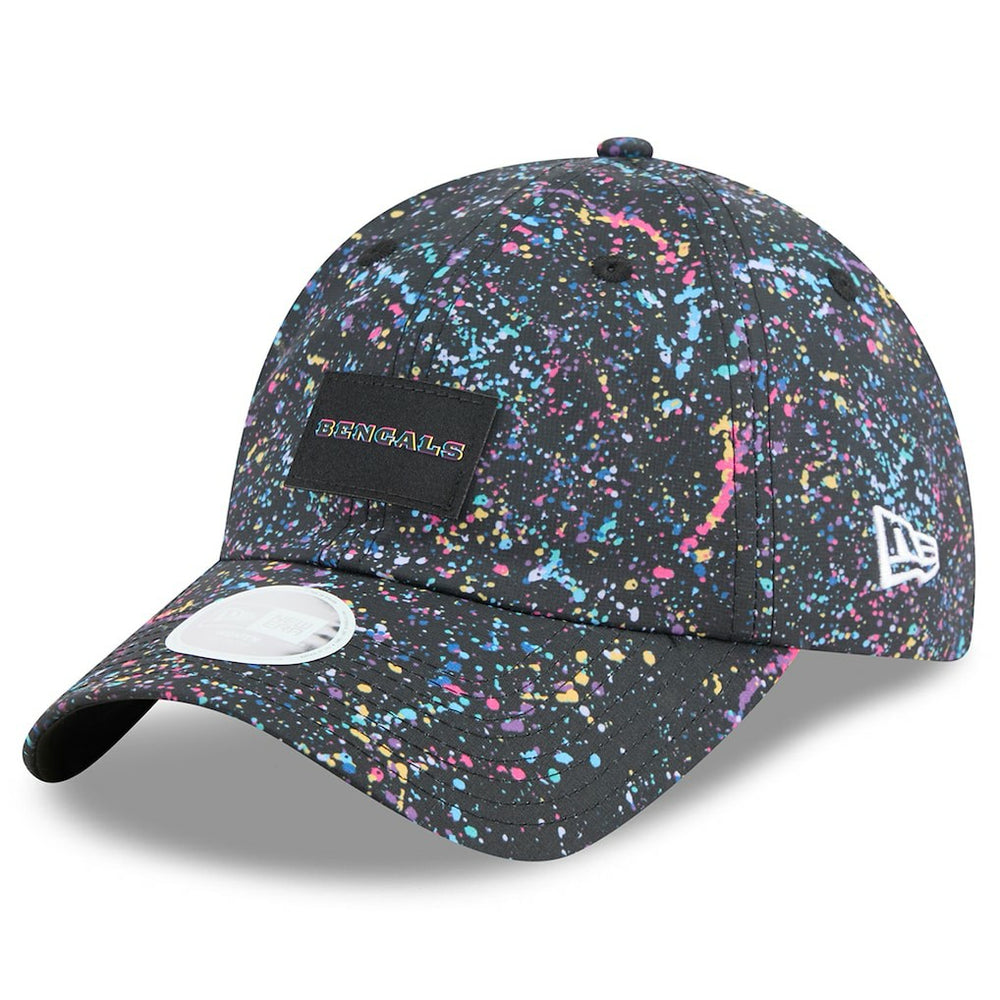 Cincinnati Bengals New Era Women's 2025 NFL Crucial Catch Pony Tail Adjustable Hat - Black Hats