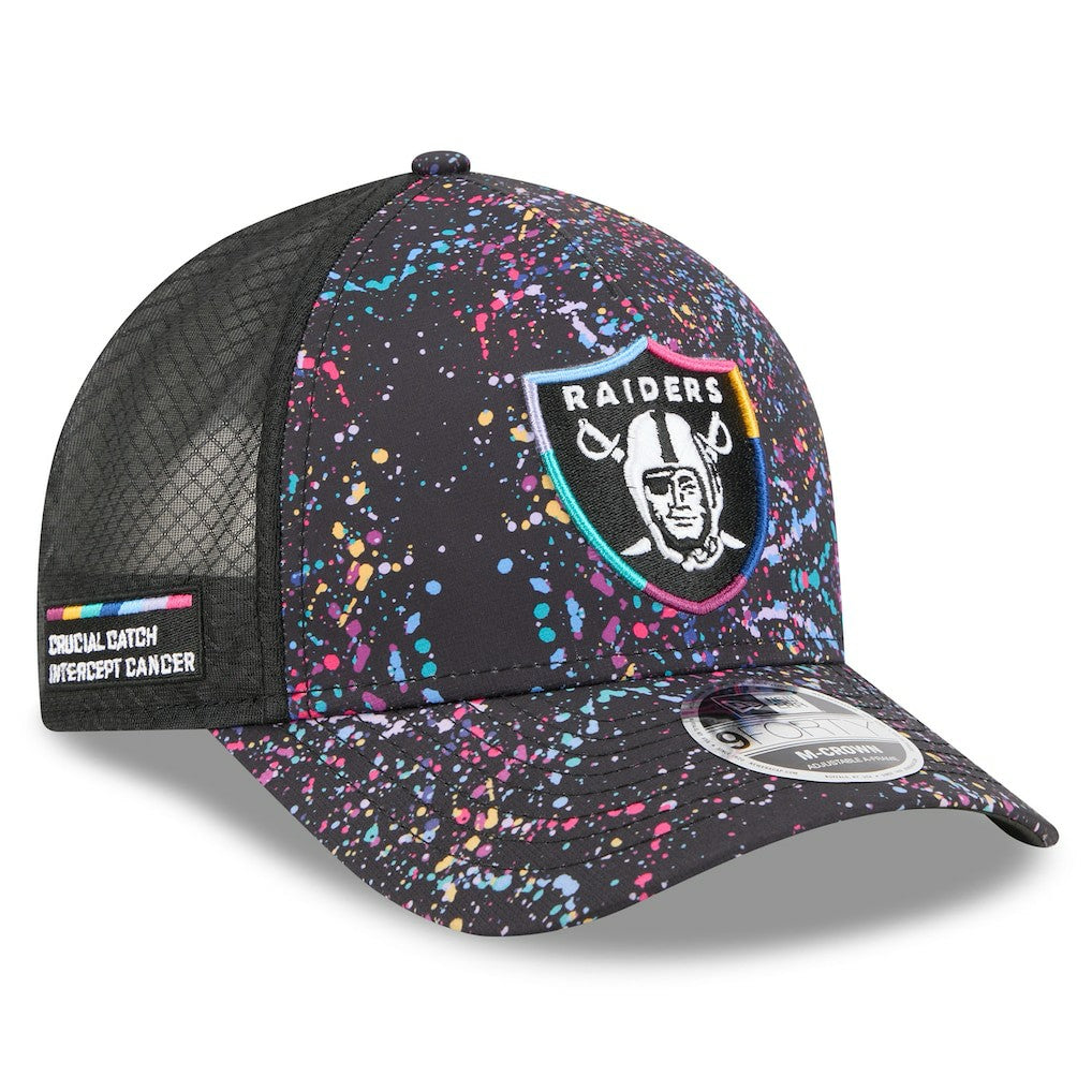 Las Vegas Raiders New Era Youth 2025 NFL Crucial Catch 9FORTY Adjustable Hat - Black Hats