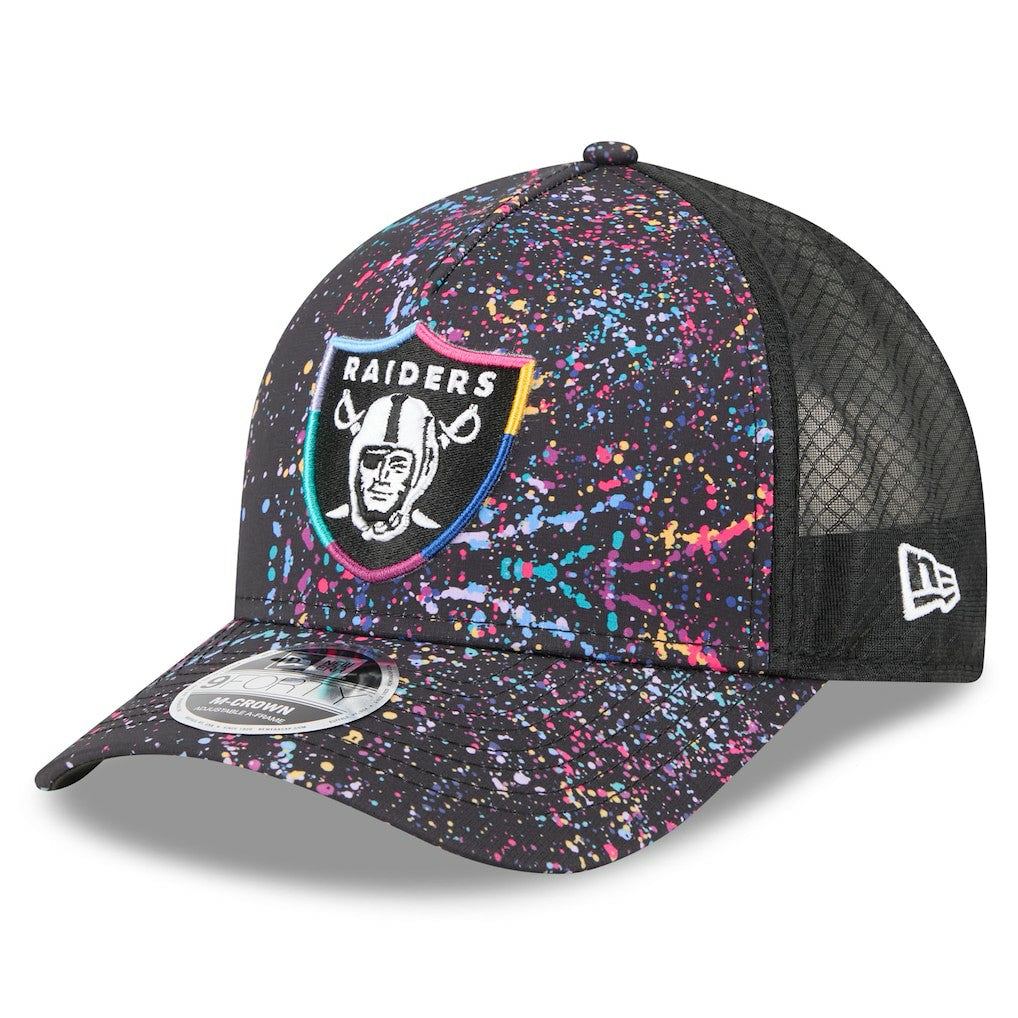 Las Vegas Raiders New Era Youth 2025 NFL Crucial Catch 9FORTY Adjustable Hat - Black Hats
