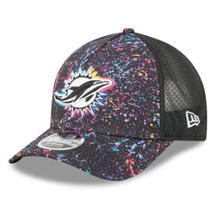 Miami Dolphins New Era Youth 2025 NFL Crucial Catch 9FORTY Adjustable Hat - Black Hats