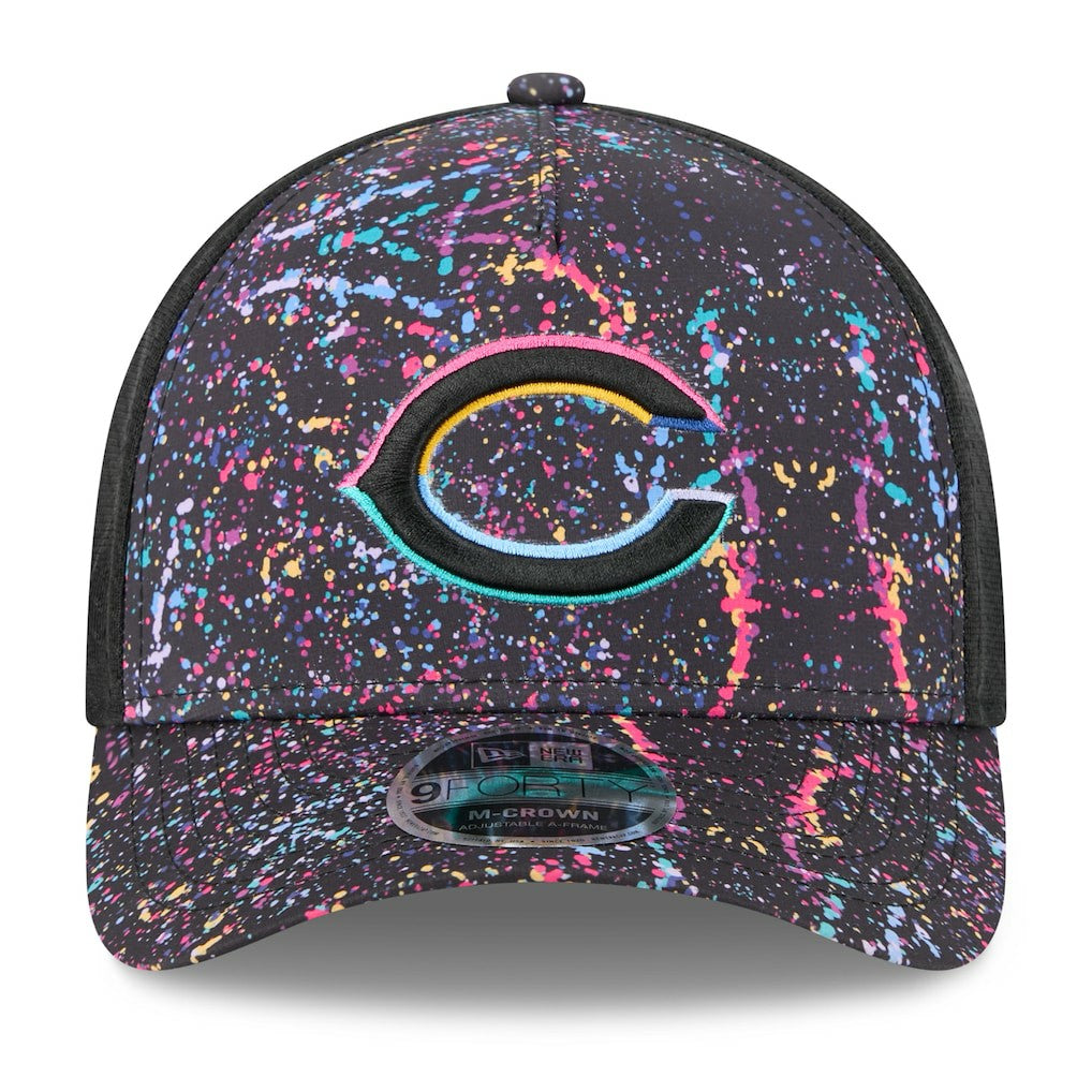 Chicago Bears New Era Youth 2025 NFL Crucial Catch 9FORTY Adjustable Hat - Black Hats