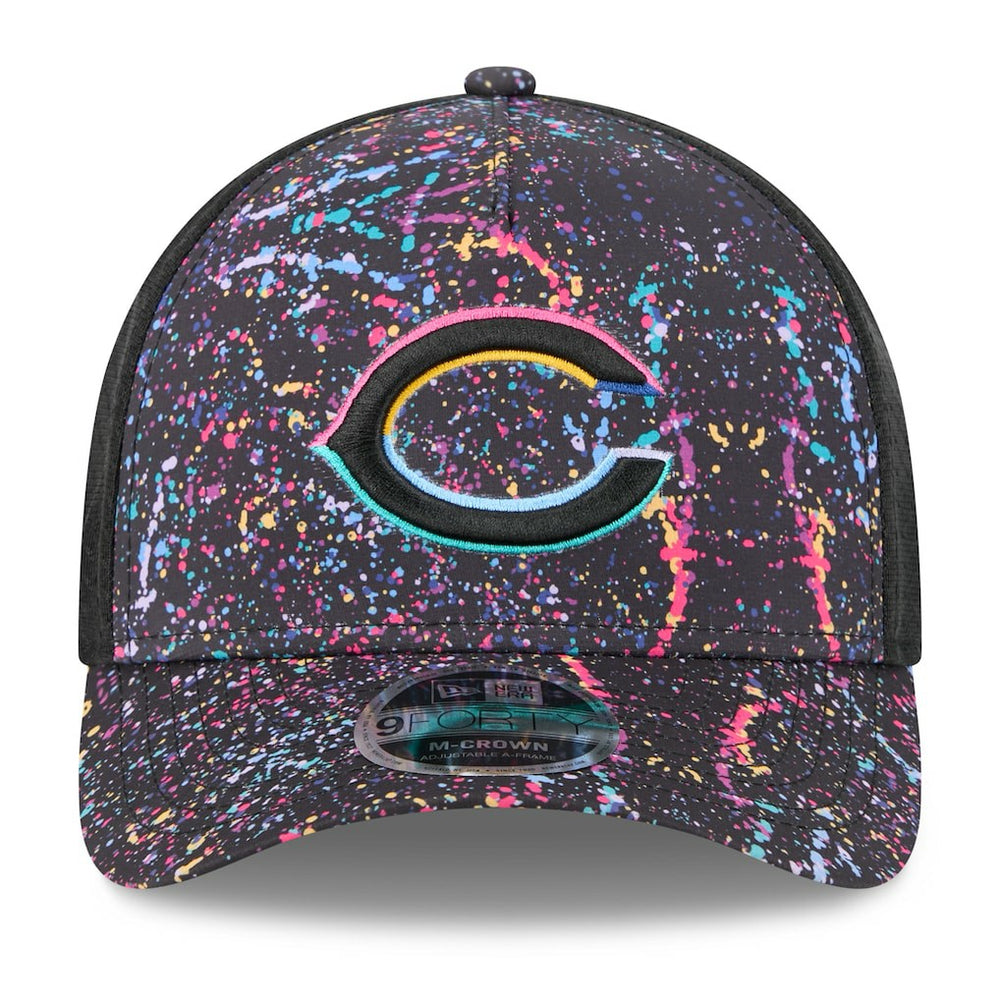 Chicago Bears New Era Youth 2025 NFL Crucial Catch 9FORTY Adjustable Hat - Black Hats