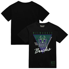 Milwaukee Bucks Worldwide Collection Tri-Logo T-Shirt Black - Mitchell & Ness
