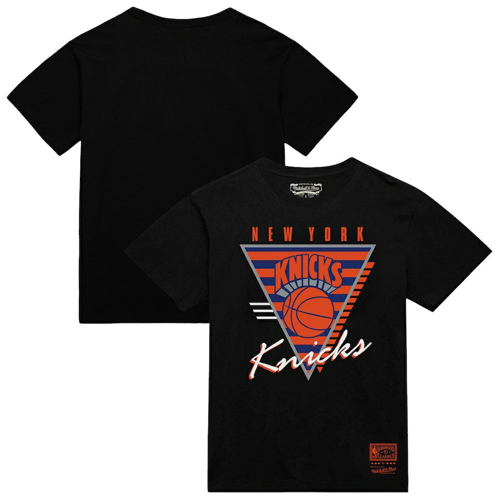 New York Knicks Worldwide Collection Tri-Logo T-Shirt Black - Mitchell & Ness