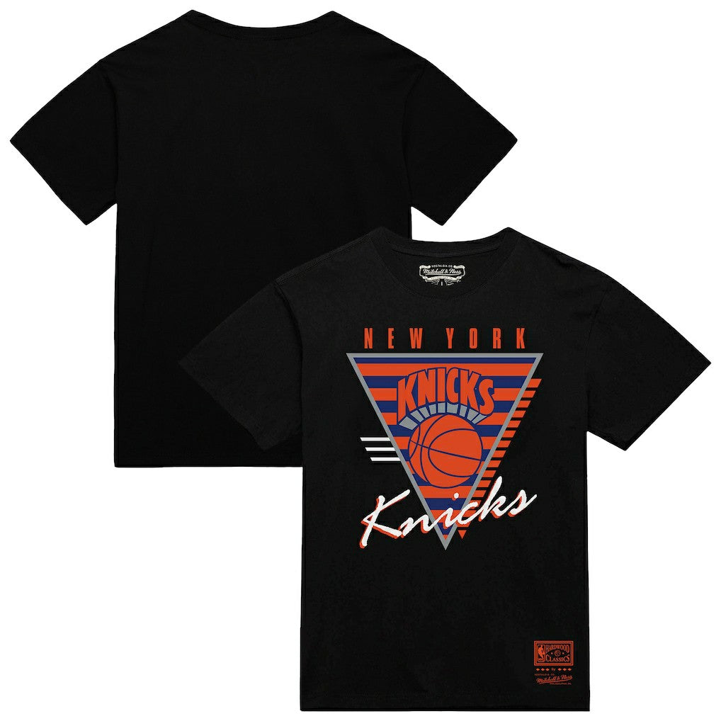 New York Knicks Worldwide Collection Tri-Logo T-Shirt Black - Mitchell & Ness