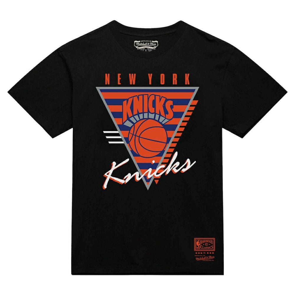 New York Knicks Worldwide Collection Tri-Logo T-Shirt Black - Mitchell & Ness