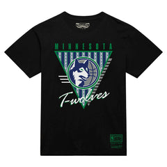 Minnesota Timberwolves Worldwide Collection Tri-Logo T-Shirt Black - Mitchell & Ness
