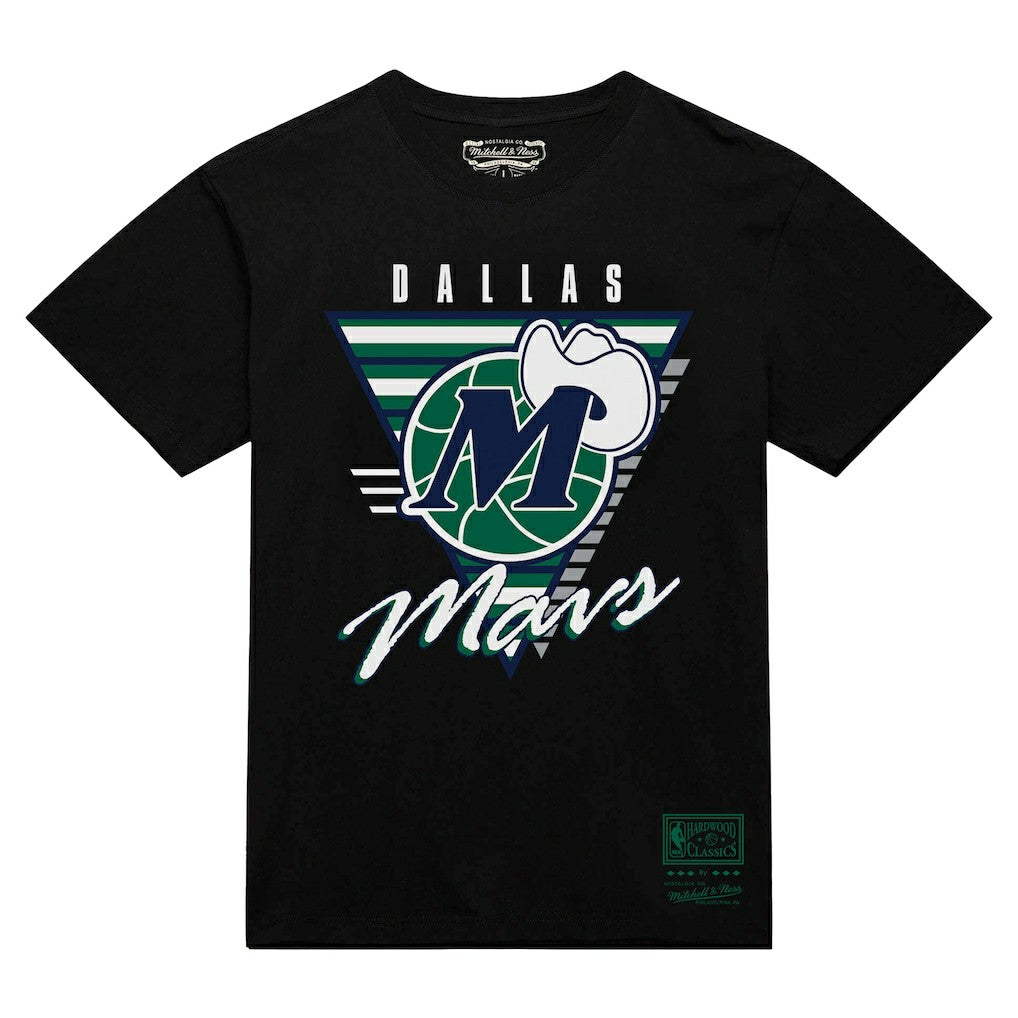 Dallas Mavericks Worldwide Collection Tri-Logo T-Shirt Black - Mitchell & Ness