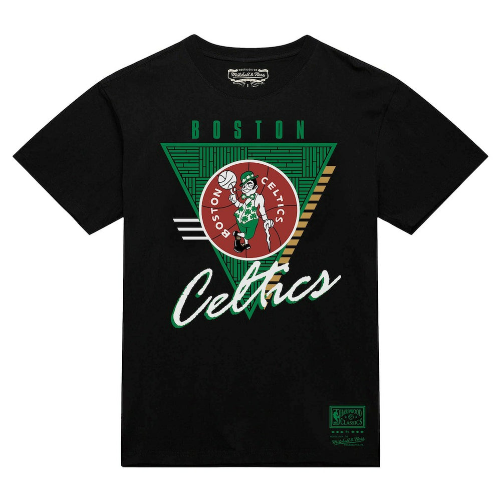 Boston Celtics Worldwide Collection Tri-Logo T-Shirt Black - Mitchell & Ness