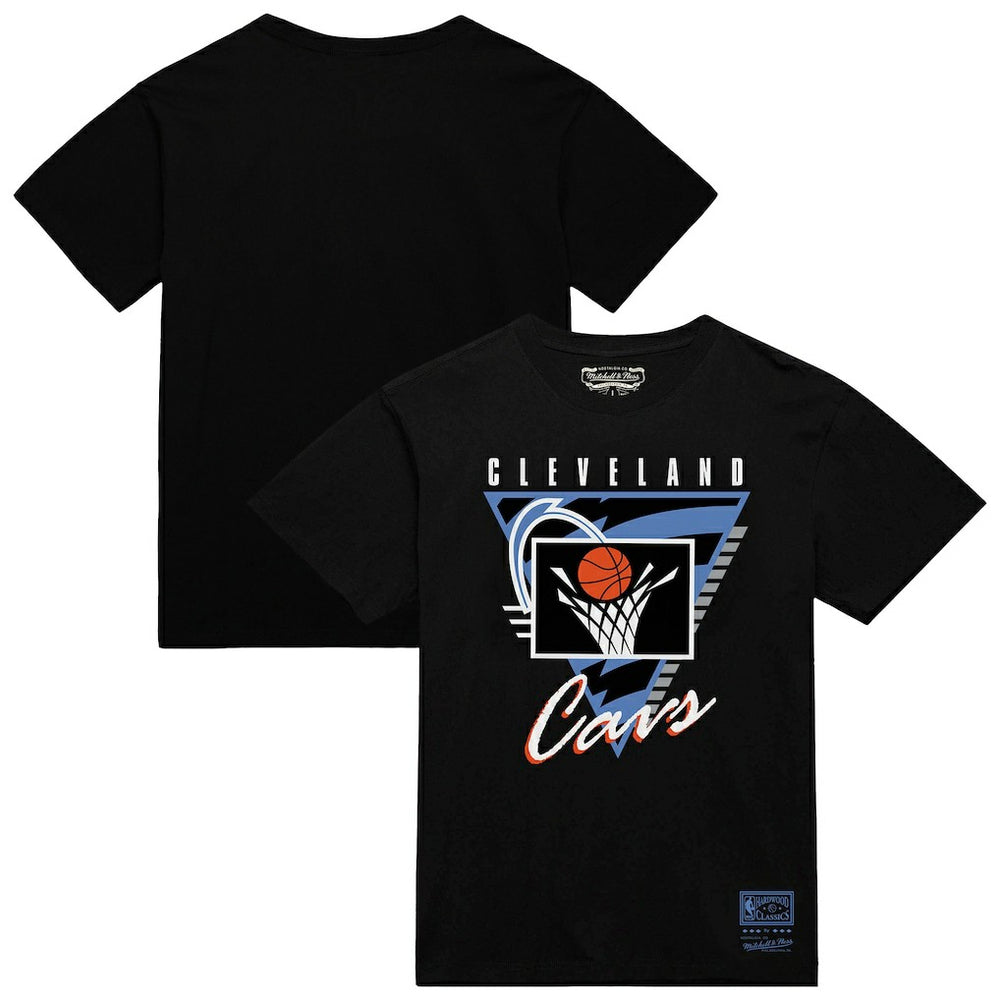 Cleveland Cavaliers Worldwide Collection Tri-Logo T-Shirt Black - Mitchell & Ness