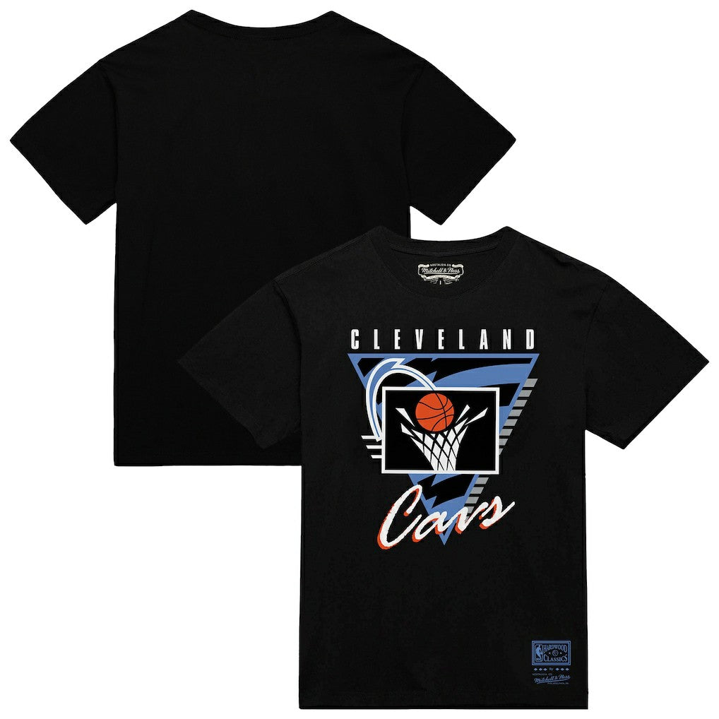 Cleveland Cavaliers Worldwide Collection Tri-Logo T-Shirt Black - Mitchell & Ness
