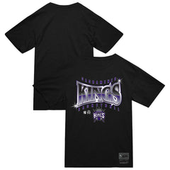Sacramento Kings Worldwide Collection Glow Up T-Shirt Black - Mitchell & Ness