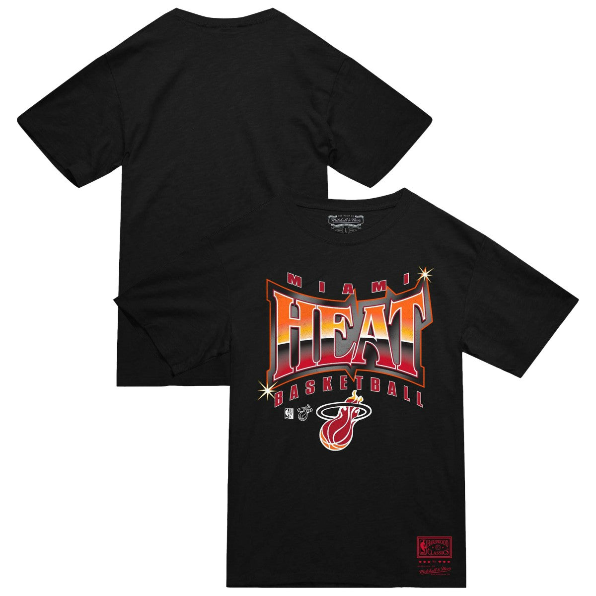 Miami Heat Worldwide Collection Glow Up T-Shirt Black - Mitchell & Ness