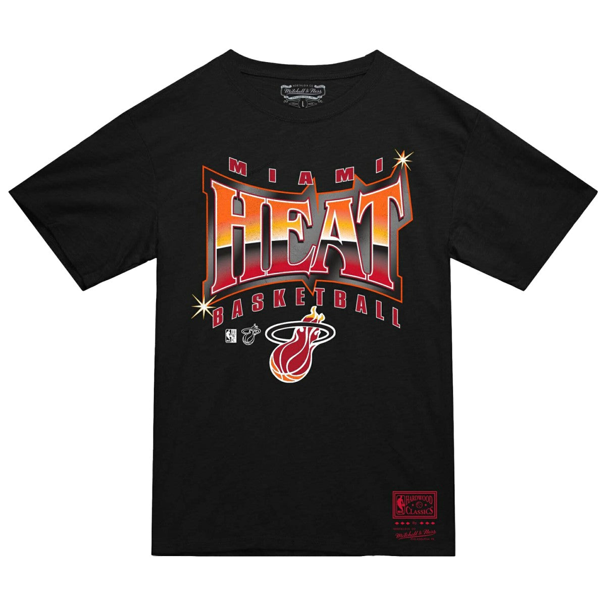 Miami Heat Worldwide Collection Glow Up T-Shirt Black - Mitchell & Ness
